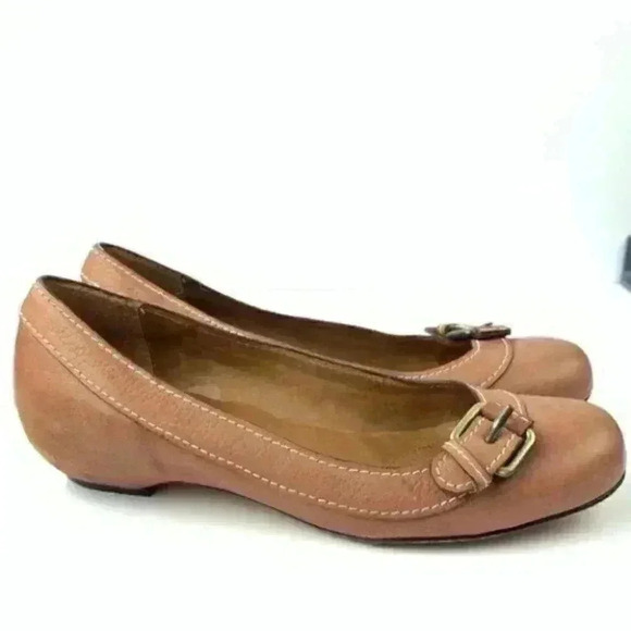 Corso Como flats 10 brown leather round toe hidden - Picture 1 of 8